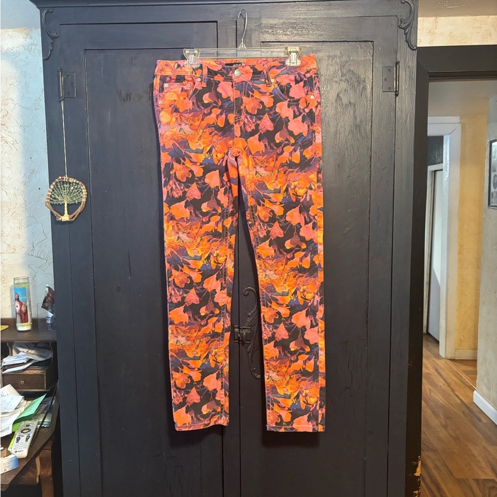 a.n.a Floral Stretch Skinny Jeans